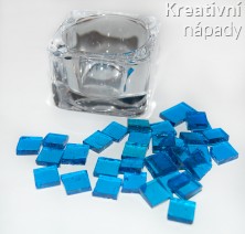 Velký svícen - SET ( modrá barva )