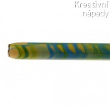Dřevěná násadka na pero - žluto-zelená 