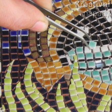 Mozaika 5x5x3mm hnědooranžová 102924