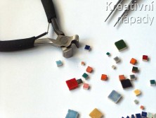 Mozaika 3x3x3mm tmavě kovová 130421