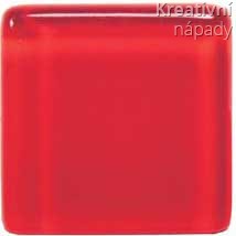 Skleněná mozaika S52 červená, 10x10 mm