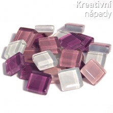 Skleněná mozaika S69 lila mix, 10x10 mm, 200g