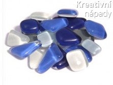 Skleněná mozaika S29 modrý mix, zlomky, 200g