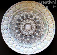 Mozaikový talíř sněhová vločka 45 cm