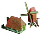 Papírový model - Větrný mlýn se selským stavením
