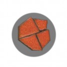  - Mozaika zlomky 20-40x3 mm červeno-oranžová RO02 116116