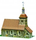  - Papírový model - kamenný kostel Neschholz (813)