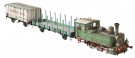  - Papírový model - Württembergská parní lokomotiva se dvěma vagony (715)