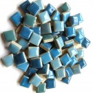  - Mozaika čtverec 12x12x8mm, mix světle modrých odstínů