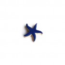  - Keramická mozaika, mořská hvězdička 3x3cm, modrá, 1ks