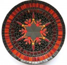  - Mozaikový set - talíř 30 cm mandala, červená