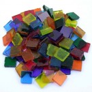  - Tiffany mozaika T189 transparentní mix, 10x10mm, 200g