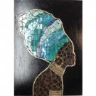  - Mozaikový set - africký turban tyrkysový